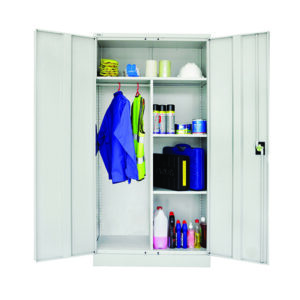 Janitor cupboard 1829h x 914w x 457d Grey