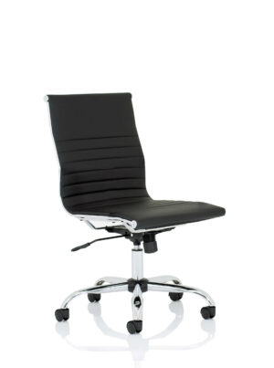 Nola Medium Black Bonded Leather Executive Chair Without Arms