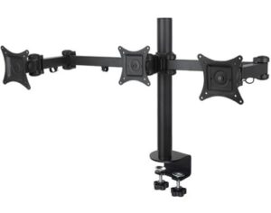 dual white monitor arms