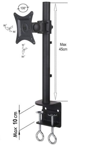cheap monitor arm in black