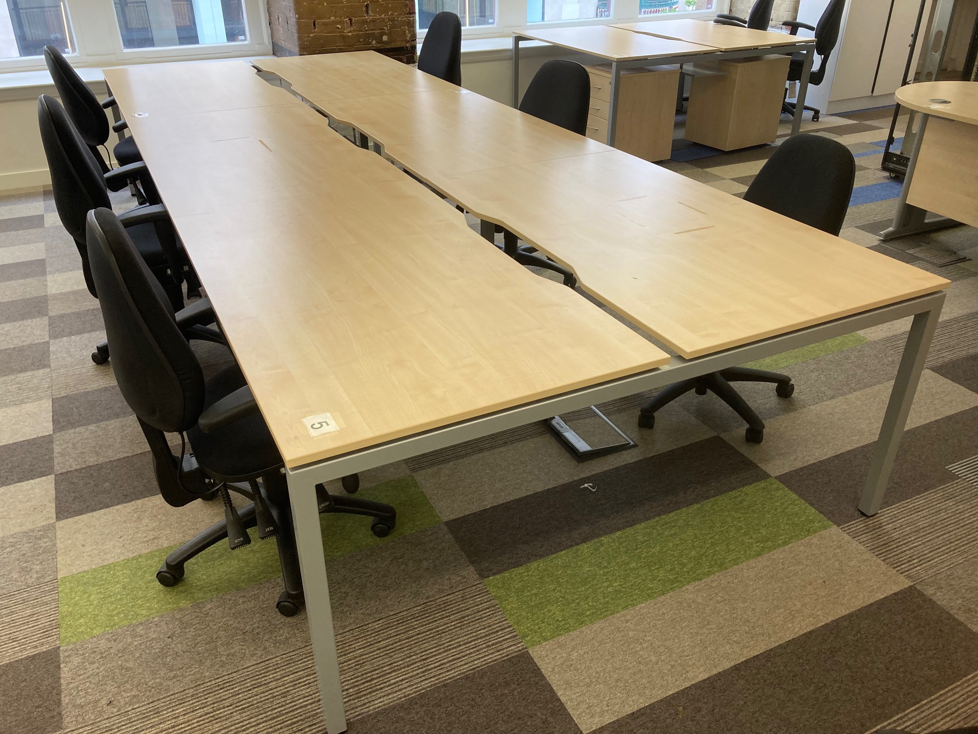 IMG_7009 bench desks in maple w1400mm