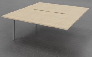 W1600mm Add-On Bench, Silver Legs