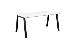 W1600mm Single Bench, Black Legs