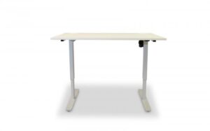 W1200/800mm White Desk, Grey Frame