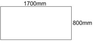 1700mm Plain Rectangular Top