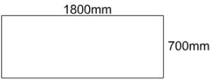 1800mm Plain Rectangular Top
