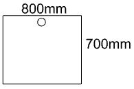 800mm Cable Port Rectangular Top