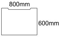 800mm Rectangular Scallop Edge Top