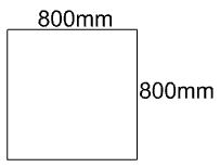 800mm Plain Rectangular Top