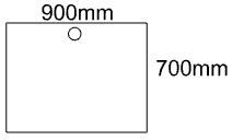 900mm Cable Port Rectangular Top